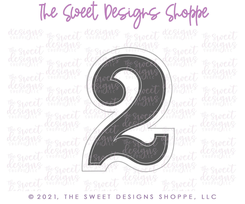 Cookie Cutters - Simple 2 - Cookie Cutter - The Sweet Designs Shoppe - TSDS - - ALL,Birthday,Cookie Cutter,Font,Fonts,kid,kids,Lettering,letters and numbers,number,numbers,NumberSet,Promocode,series015,STL,text