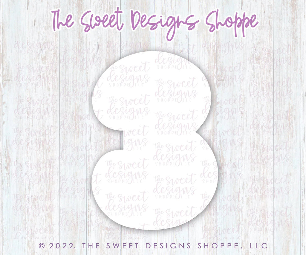 Cookie Cutters - Simple 3 - Cookie Cutter - Sweet Designs Shoppe - - ALL, Birthday, Cookie Cutter, Font, Fonts, kid, kids, letters and numbers, number, numbers, NumberSet, Promocode, series015, text
