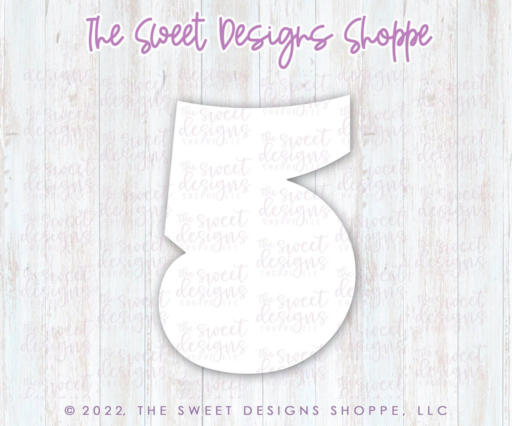 Cookie Cutters - Simple 5 - Cookie Cutter - Sweet Designs Shoppe - - ALL, Birthday, Cookie Cutter, Font, Fonts, kid, kids, letters and numbers, number, numbers, NumberSet, Promocode, series015, text