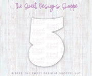 Cookie Cutters - Simple 5 - Cookie Cutter - The Sweet Designs Shoppe - TSDS - - ALL,Birthday,Cookie Cutter,Font,Fonts,kid,kids,Lettering,letters and numbers,number,numbers,NumberSet,Promocode,series015,STL,text