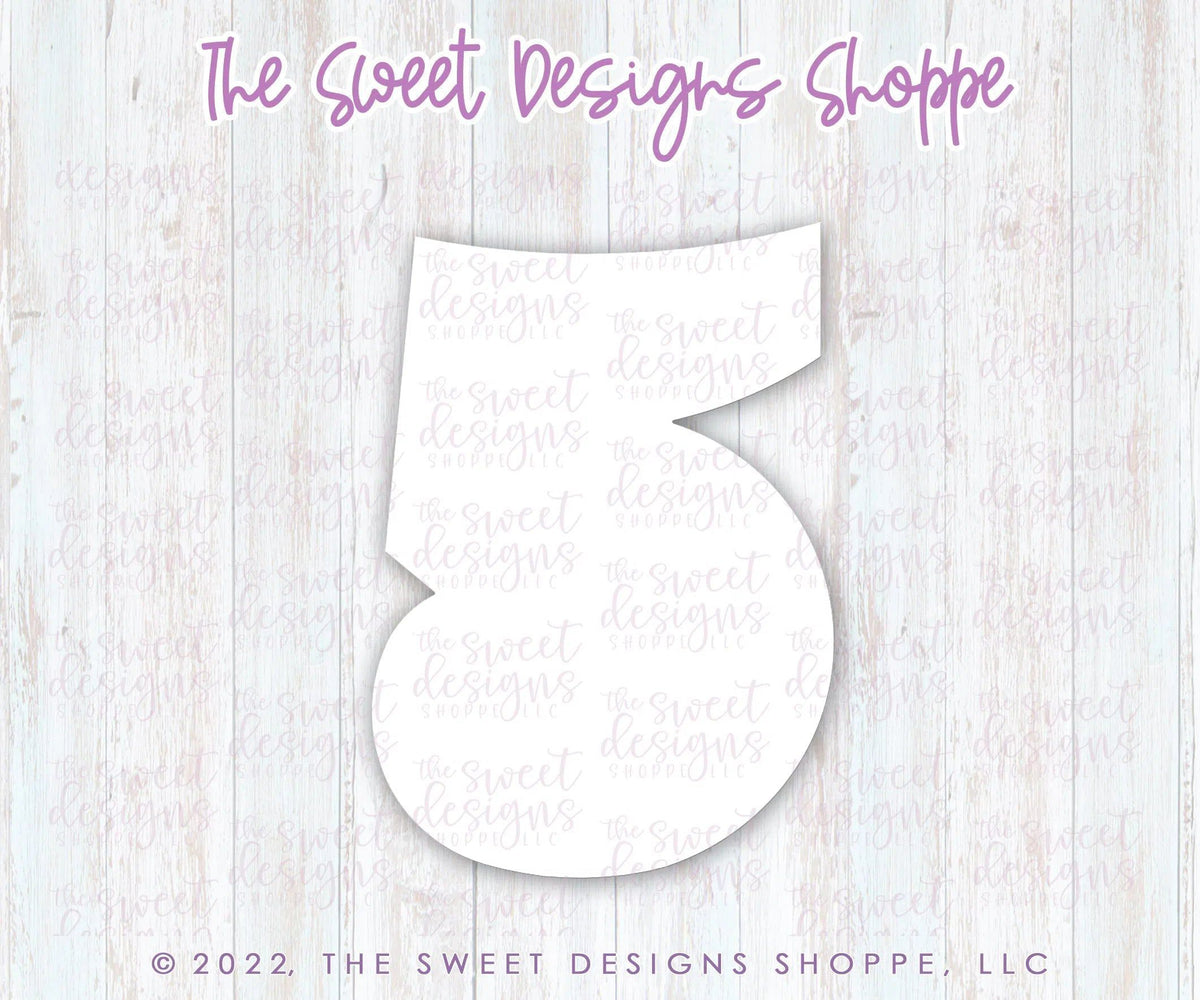 Cookie Cutters - Simple 5 - Cookie Cutter - The Sweet Designs Shoppe - TSDS - - ALL,Birthday,Cookie Cutter,Font,Fonts,kid,kids,Lettering,letters and numbers,number,numbers,NumberSet,Promocode,series015,STL,text