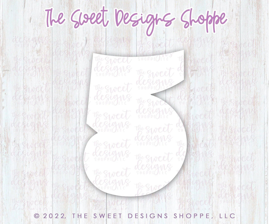 Cookie Cutters - Simple 5 - Cookie Cutter - The Sweet Designs Shoppe - TSDS - - ALL,Birthday,Cookie Cutter,Font,Fonts,kid,kids,Lettering,letters and numbers,number,numbers,NumberSet,Promocode,series015,STL,text