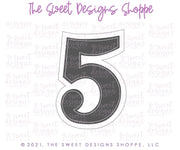 Cookie Cutters - Simple 5 - Cookie Cutter - The Sweet Designs Shoppe - TSDS - - ALL,Birthday,Cookie Cutter,Font,Fonts,kid,kids,Lettering,letters and numbers,number,numbers,NumberSet,Promocode,series015,STL,text