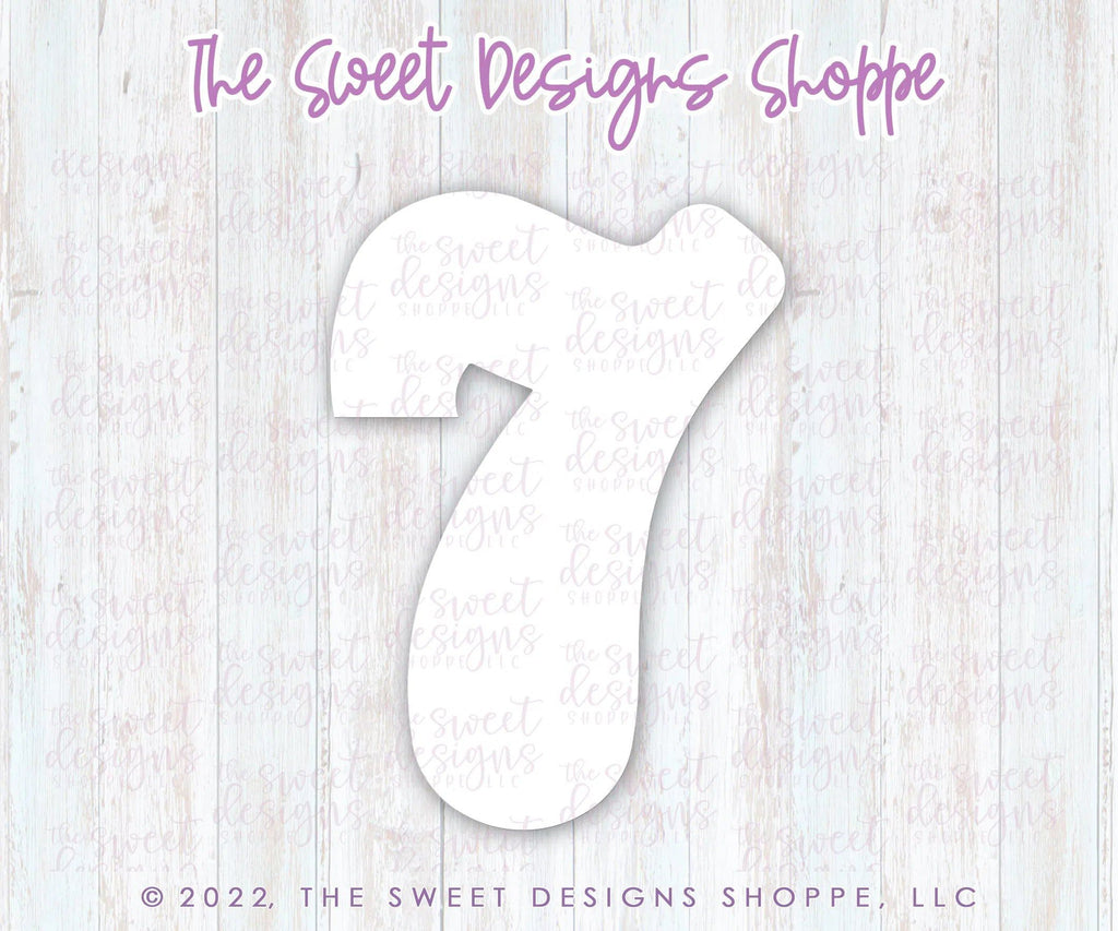 Cookie Cutters - Simple 7 - Cookie Cutter - The Sweet Designs Shoppe - - ALL, Birthday, Cookie Cutter, Font, Fonts, kid, kids, letters and numbers, number, numbers, NumberSet, Promocode, series015, text