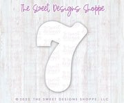 Cookie Cutters - Simple 7 - Cookie Cutter - The Sweet Designs Shoppe - TSDS - - ALL,Birthday,Cookie Cutter,Font,Fonts,kid,kids,Lettering,letters and numbers,number,numbers,NumberSet,Promocode,series015,STL,text