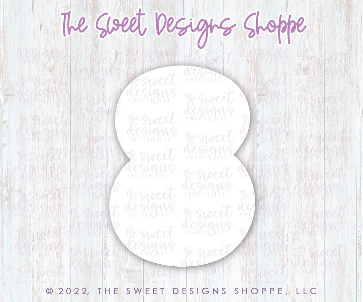 Cookie Cutters - Simple 8 - Cookie Cutter - The Sweet Designs Shoppe - TSDS - - ALL,Birthday,Cookie Cutter,Font,Fonts,kid,kids,Lettering,letters and numbers,number,numbers,NumberSet,Promocode,series015,STL,text