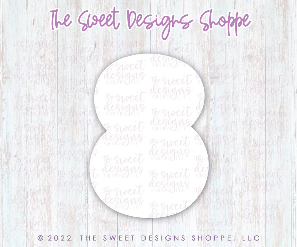 Cookie Cutters - Simple 8 - Cookie Cutter - The Sweet Designs Shoppe - TSDS - - ALL,Birthday,Cookie Cutter,Font,Fonts,kid,kids,Lettering,letters and numbers,number,numbers,NumberSet,Promocode,series015,STL,text