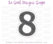 Cookie Cutters - Simple 8 - Cookie Cutter - The Sweet Designs Shoppe - TSDS - - ALL,Birthday,Cookie Cutter,Font,Fonts,kid,kids,Lettering,letters and numbers,number,numbers,NumberSet,Promocode,series015,STL,text