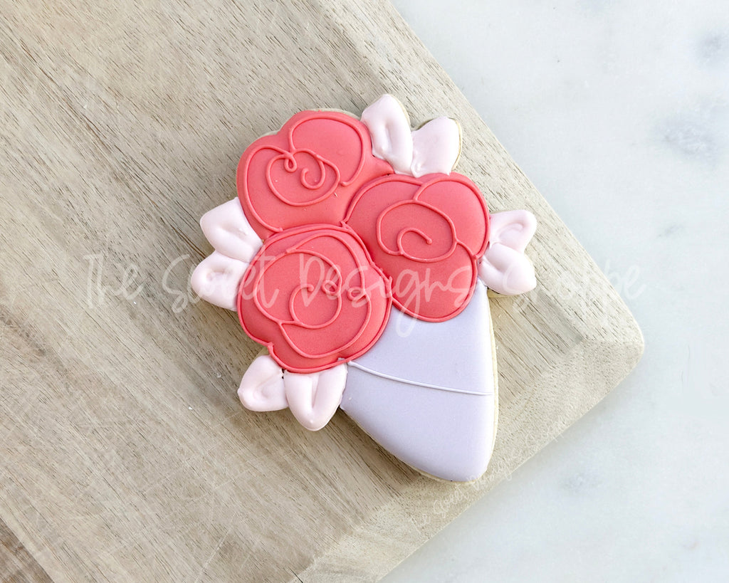 Cookie Cutters - Simple Bouquet 2024 - Cookie Cutter - The Sweet Designs Shoppe - TSDS - - ALL,bouquet,Cookie Cutter,Flower,Flowers,Nature,Promocode,simple bouquet,STL,valentine,Valentines