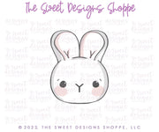 Cookie Cutters - Simple Bunny Face - Cookie Cutter - The Sweet Designs Shoppe - TSDS - - ALL,Animal,Animals,Animals and Insects,Bunny,Cookie Cutter,easter,Easter / Spring,Promocode,STL