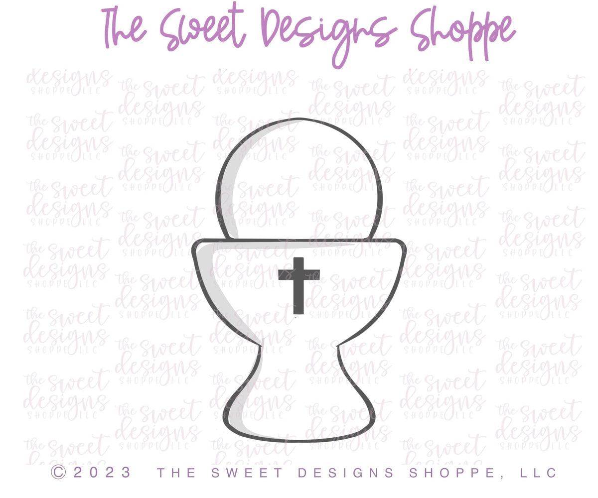 Cookie Cutters - Simple Chubby Chalice - Cookie Cutter - The Sweet Designs Shoppe - TSDS - - ALL,Bread,celebration,chalice,chalise,communion,Cookie Cutter,First Communion,Food & Beverages,Food and Beverage,Holly,Holy,Promocode,Religious,STL