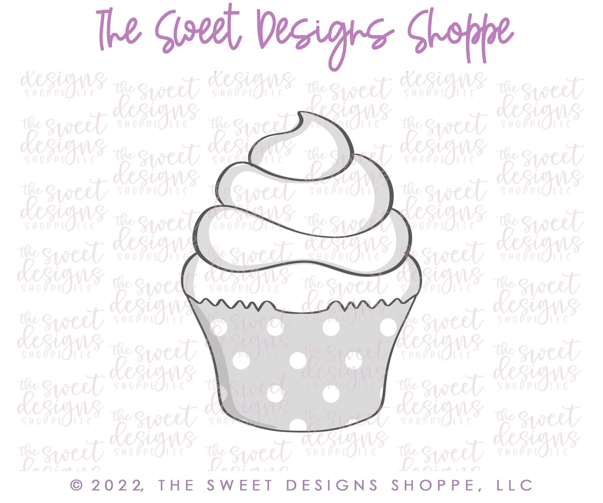 Cookie Cutters - Simple Cupcake - Cookie Cutter - The Sweet Designs Shoppe - TSDS - - ALL,Birthday,candles,celebration,Cookie Cutter,happybirthdday,Lady Milk Stache,Lady MilkStache,LadyMilkStache,Promocode,STL
