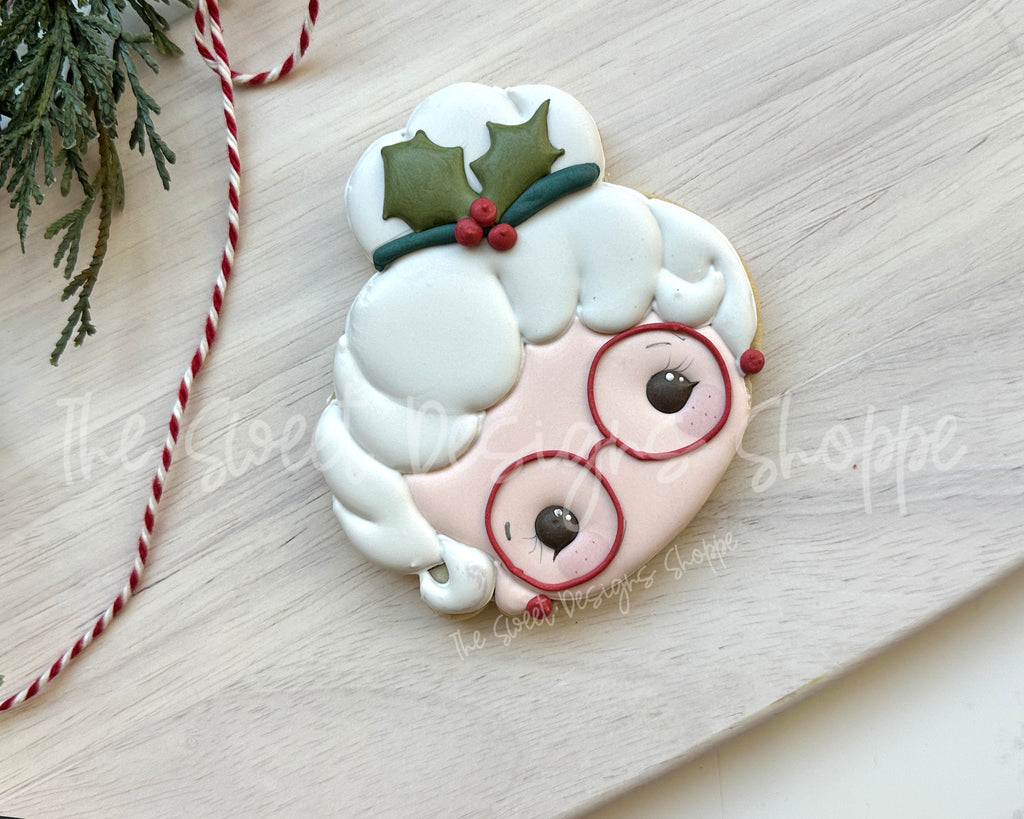 Cookie Cutters - Simple Cute Mrs. Claus Face - Cookie Cutter - The Sweet Designs Shoppe - TSDS - - ALL,Christmas,Christmas / Winter,claus,Cookie Cutter,Mrs Claus,MrsClaus,new,Promocode,STL