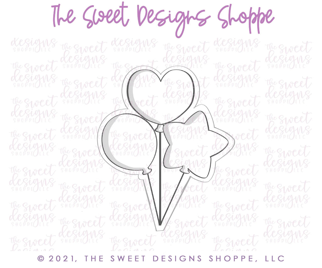 Cookie Cutters - Simple Heart, Star and Round Balloon Bundle - Cookie Cutter - Sweet Designs Shoppe - - ALL, Baby / Kids, Birthday, Cookie Cutter, kid, kids, Promocode