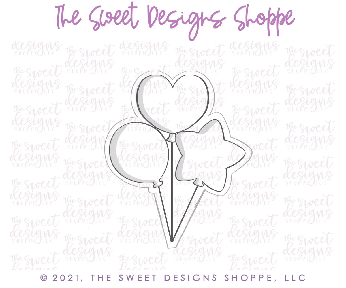 Cookie Cutters - Simple Heart, Star and Round Balloon Bundle - Cookie Cutter - The Sweet Designs Shoppe - TSDS - - ALL,Baby / Kids,Birthday,Cookie Cutter,kid,kids,Promocode,STL