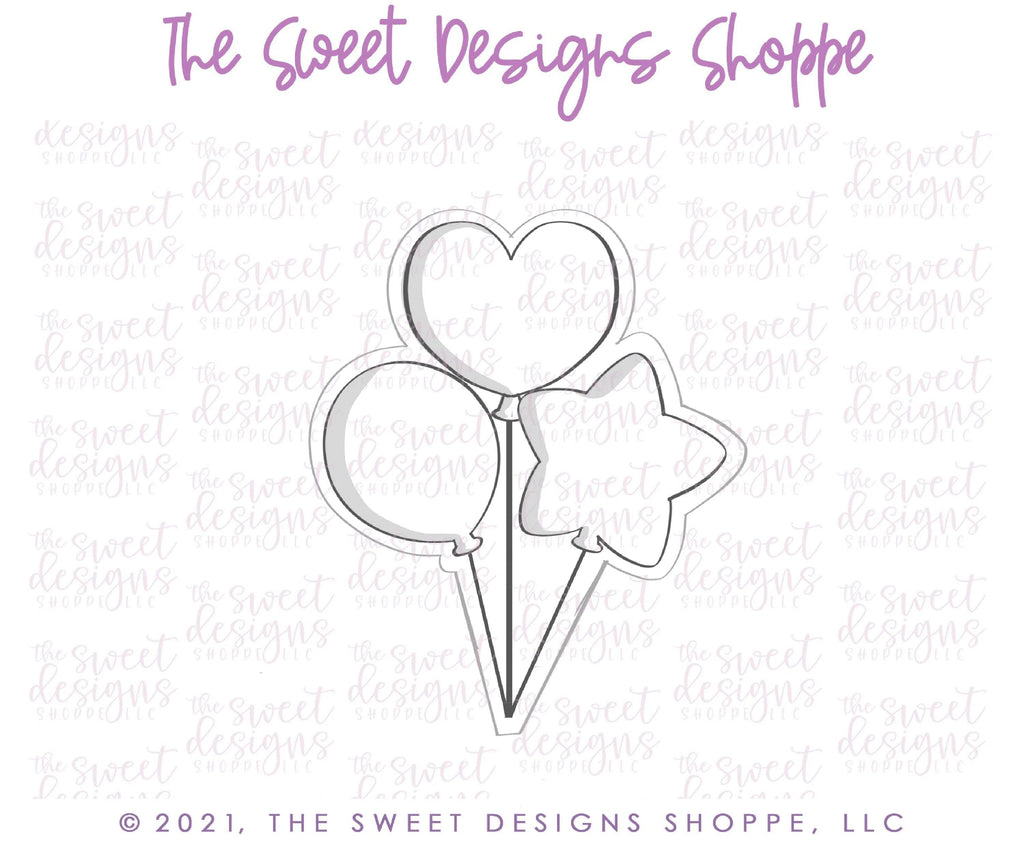 Cookie Cutters - Simple Heart, Star and Round Balloon Bundle - Cookie Cutter - The Sweet Designs Shoppe - - ALL, Baby / Kids, Birthday, Cookie Cutter, kid, kids, Promocode