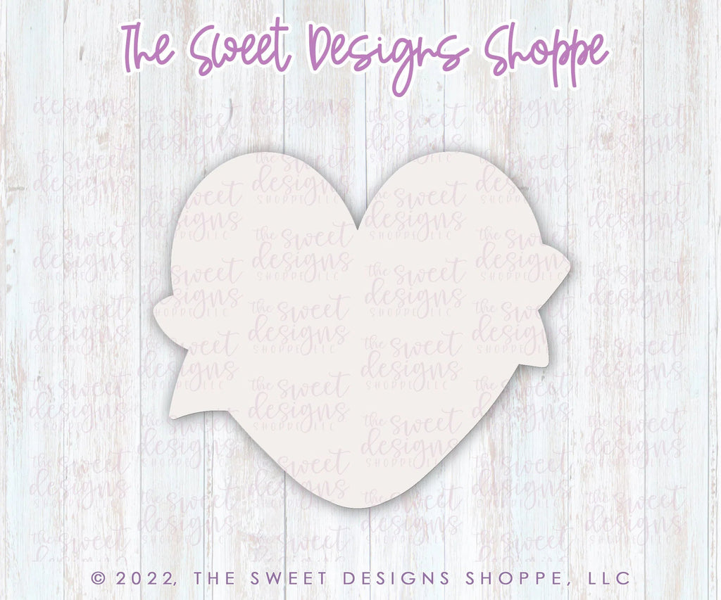Cookie Cutters - Simple Heart with Ribbon - Cookie Cutter - Sweet Designs Shoppe - - ALL, Cookie Cutter, Holiday, love, Promocode, valentine, Valentine's, Wedding