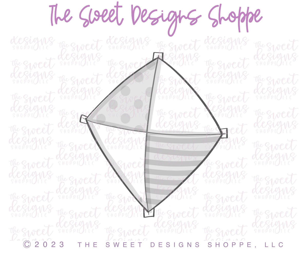 Cookie Cutters - Simple Kite - Cookie Cutter - The Sweet Designs Shoppe - TSDS - - ALL,Baby / Kids,Birthday,Cookie Cutter,Easter,Easter / Spring,kids,Kids / Fantasy,Promocode,Spring,STL,Summer,valentine,valentines