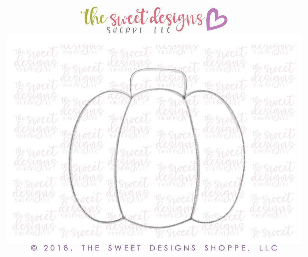 Cookie Cutters - Simple Pumpkin - Cookie Cutter - The Sweet Designs Shoppe - TSDS - - ALL,Autumn,Cookie Cutter,Fall,Fall / Halloween,Fall / Thanksgiving,Food,Food & Beverages,Halloween,Promocode,Pumpkin,STL,thanksgiving
