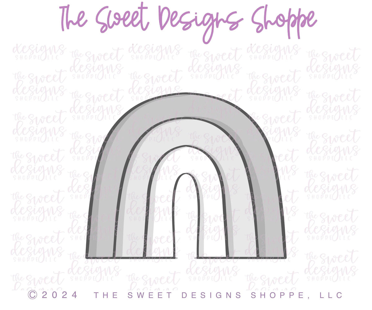 Cookie Cutters - Simple Rainbow - Cookie Cutter - The Sweet Designs Shoppe - TSDS - - ALL,Cookie Cutter,Holiday,nature,patrick,patrick's,Promocode,St paddy,ST PATRICK,St Patrick’s Day,St. Pat,St. Patricks,STL,summer