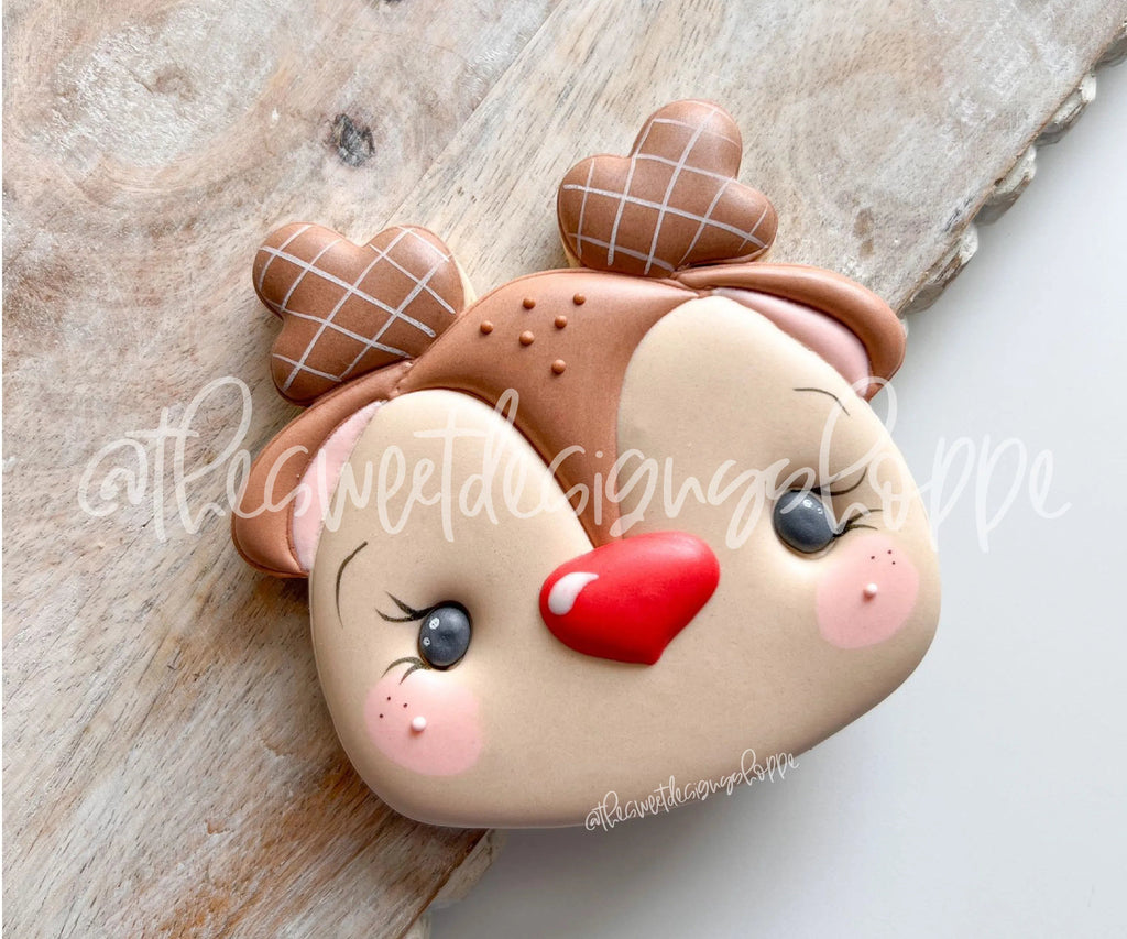 Cookie Cutters - Simple Reindeer Face - Cookie Cutter - Sweet Designs Shoppe - - Advent Calendar, ALL, Christmas, Christmas / Winter, Christmas Cookies, Cookie Cutter, home, Promocode, Reindeer