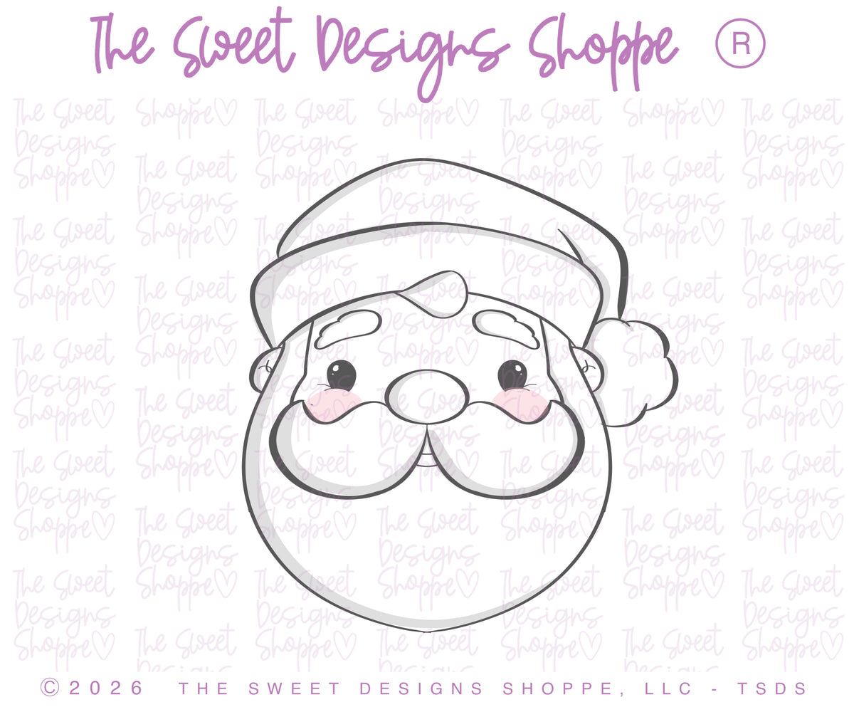 Cookie Cutters - Simple Santa Face 2026 - Cookie Cutter - The Sweet Designs Shoppe - TSDS - - ALL,Christmas,Christmas / Winter,christmas 2026,Cookie Cutter,Food,new,Promocode,Santa Face,Simple Santa Face 2026,STL