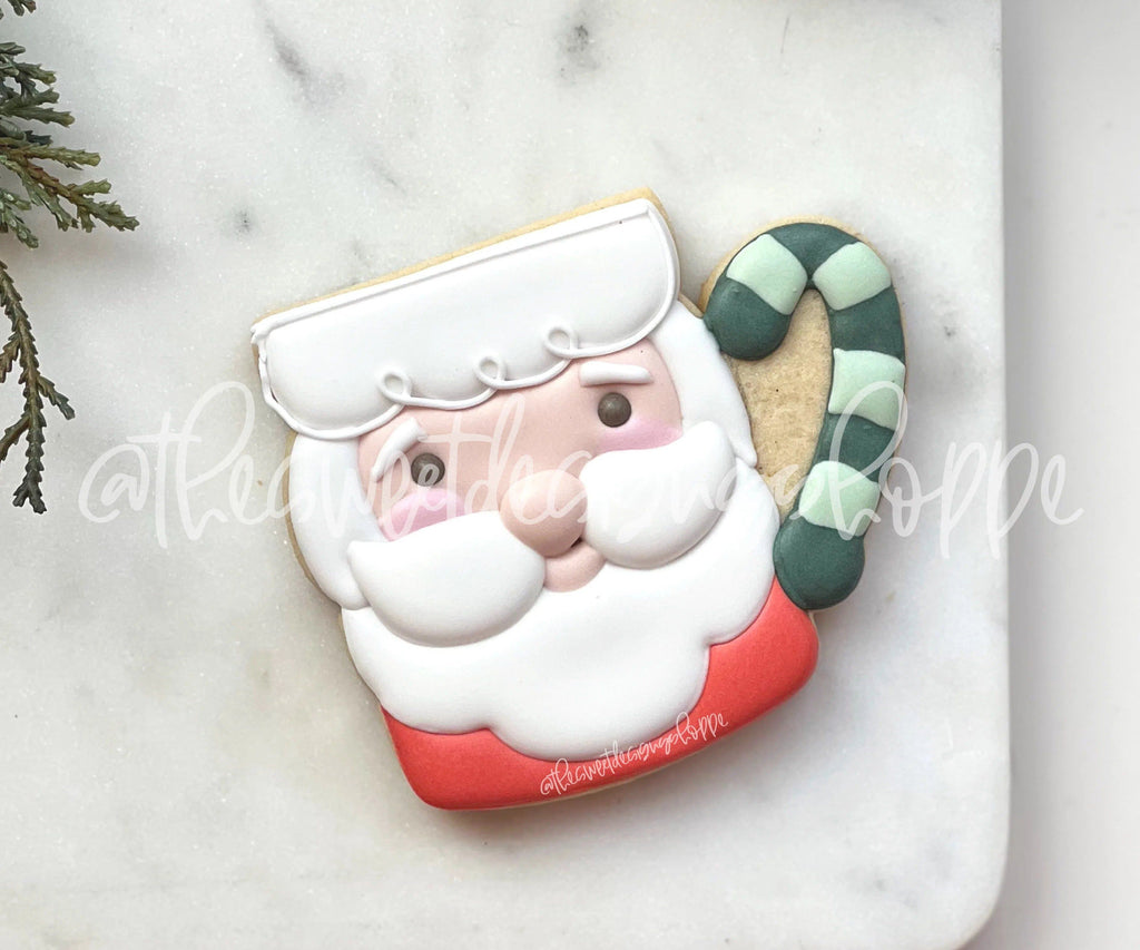 Cookie Cutters - Simple Santa Mug - Cookie Cutter - The Sweet Designs Shoppe - - ALL, beverage, beverages, Christmas, Christmas / Winter, Coffee, Food and Beverage, Food beverages, mug, mugs, Promocode, Santa, Santa Claus