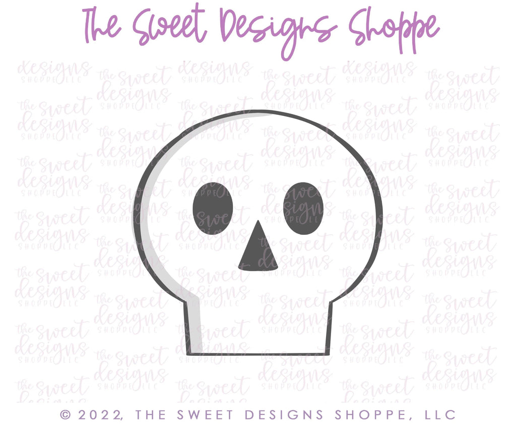 Cookie Cutters - Simple Skull - Cookie Cutter - Sweet Designs Shoppe - - ALL, cookie cutters, Customize, Day of the dead, Day of the Death, dia de los muertos, Dia de Muertos, Fall / Halloween, halloween, Mexico, Miscellaneous, monster, Promocode, Skull, Zombies