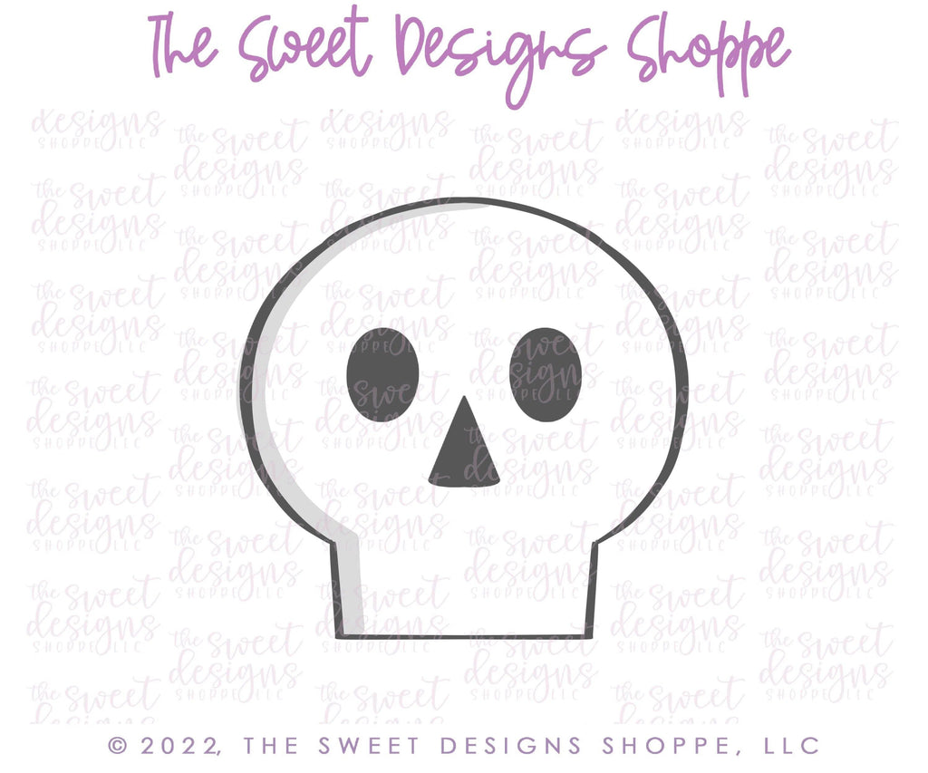 Cookie Cutters - Simple Skull - Cookie Cutter - The Sweet Designs Shoppe - - ALL, cookie cutters, Customize, Day of the dead, Day of the Death, dia de los muertos, Dia de Muertos, Fall / Halloween, halloween, Mexico, Miscellaneous, monster, Promocode, Skull, Zombies