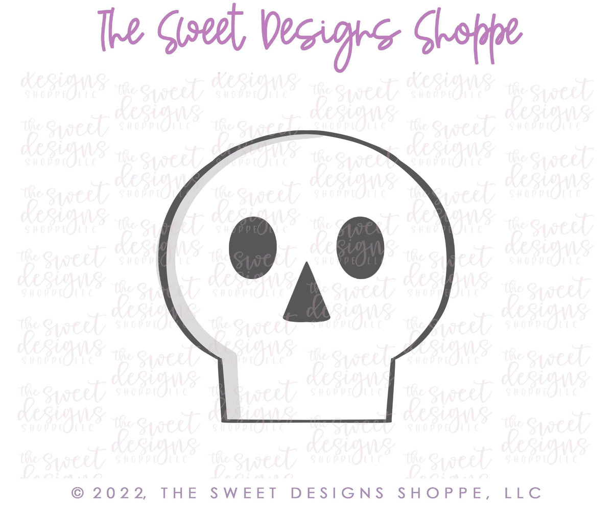 Cookie Cutters - Simple Skull - Cookie Cutter - The Sweet Designs Shoppe - TSDS - - ALL,Cookie Cutter,cookie cutters,Customize,Day of the dead,Day of the Death,dia de los muertos,Dia de Muertos,Fall / Halloween,halloween,Mexico,Miscellaneous,monster,Promocode,Skull,STL,Zombies