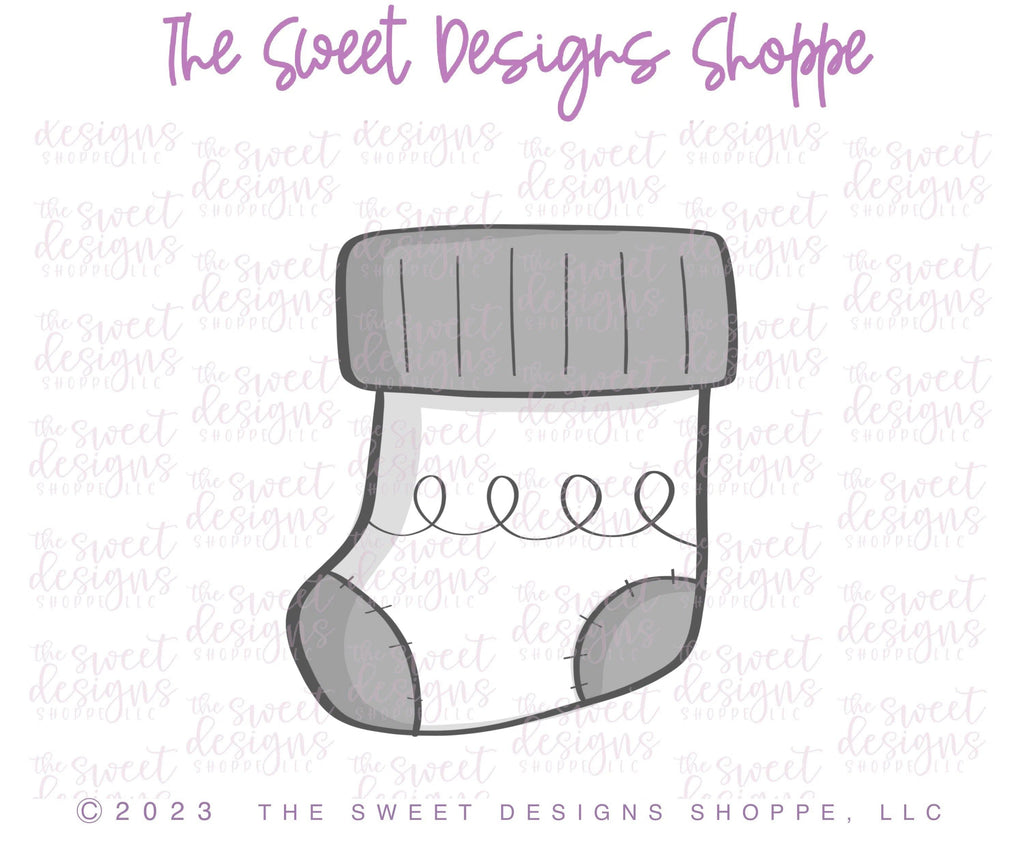 Cookie Cutters - Simple Stocking - Cookie Cutter - The Sweet Designs Shoppe - TSDS - - advent,Advent Calendar,ALL,Christmas,Christmas / Winter,Christmas Cookies,Cookie Cutter,modern,Promocode,STL
