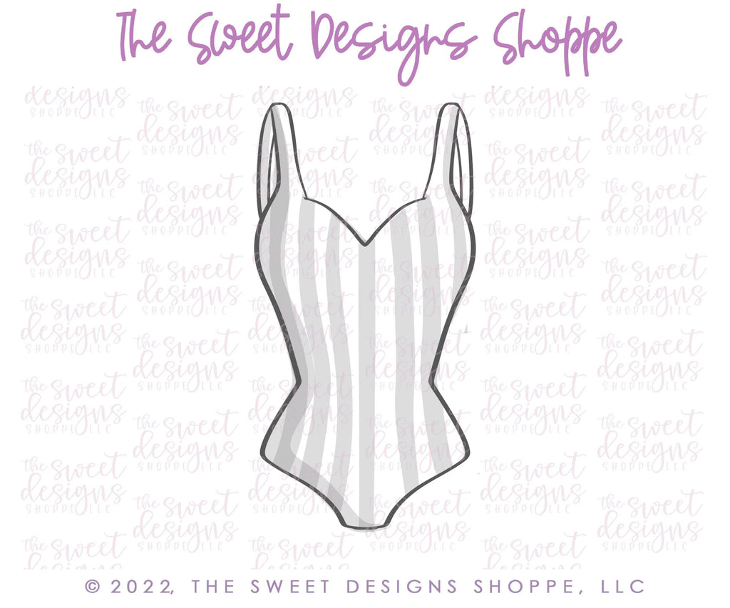 Cookie Cutters - Simple Swimsuit - Cookie Cutter - The Sweet Designs Shoppe - TSDS - - 4th,4th July,4th of July,ALL,bathing suit,beach,Clothing / Accessories,Cookie Cutter,fourth of July,Independence,Patriotic,pool,Promocode,Retro,Summer,swimming,USA,vacation,Vintage