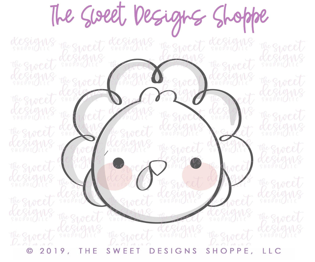 Cookie Cutters - Simple Turkey 2019 - Cookie Cutter - The Sweet Designs Shoppe - TSDS - - ALL,Animal,Animals,Cookie Cutter,Fall,Fall / Halloween,Fall / Thanksgiving,Halloween,Promocode,thanksgiving