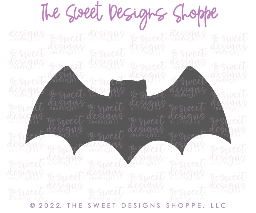 Cookie Cutters - Simple Wide Bat - Cookie Cutter - Sweet Designs Shoppe - - ALL, Animal, Animals, Bat, Cookie Cutter, Customize, Fall / Halloween, halloween, Promocode
