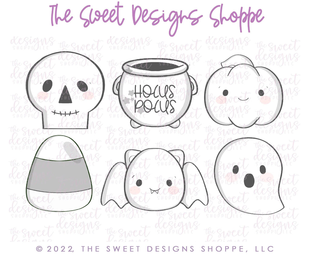 Cookie Cutters - Simply Halloween Set - Cookie Cutters - Set of 6 - The Sweet Designs Shoppe - TSDS - - ALL,Cookie Cutter,halloween,Mini Sets,Promocode,regular sets,set