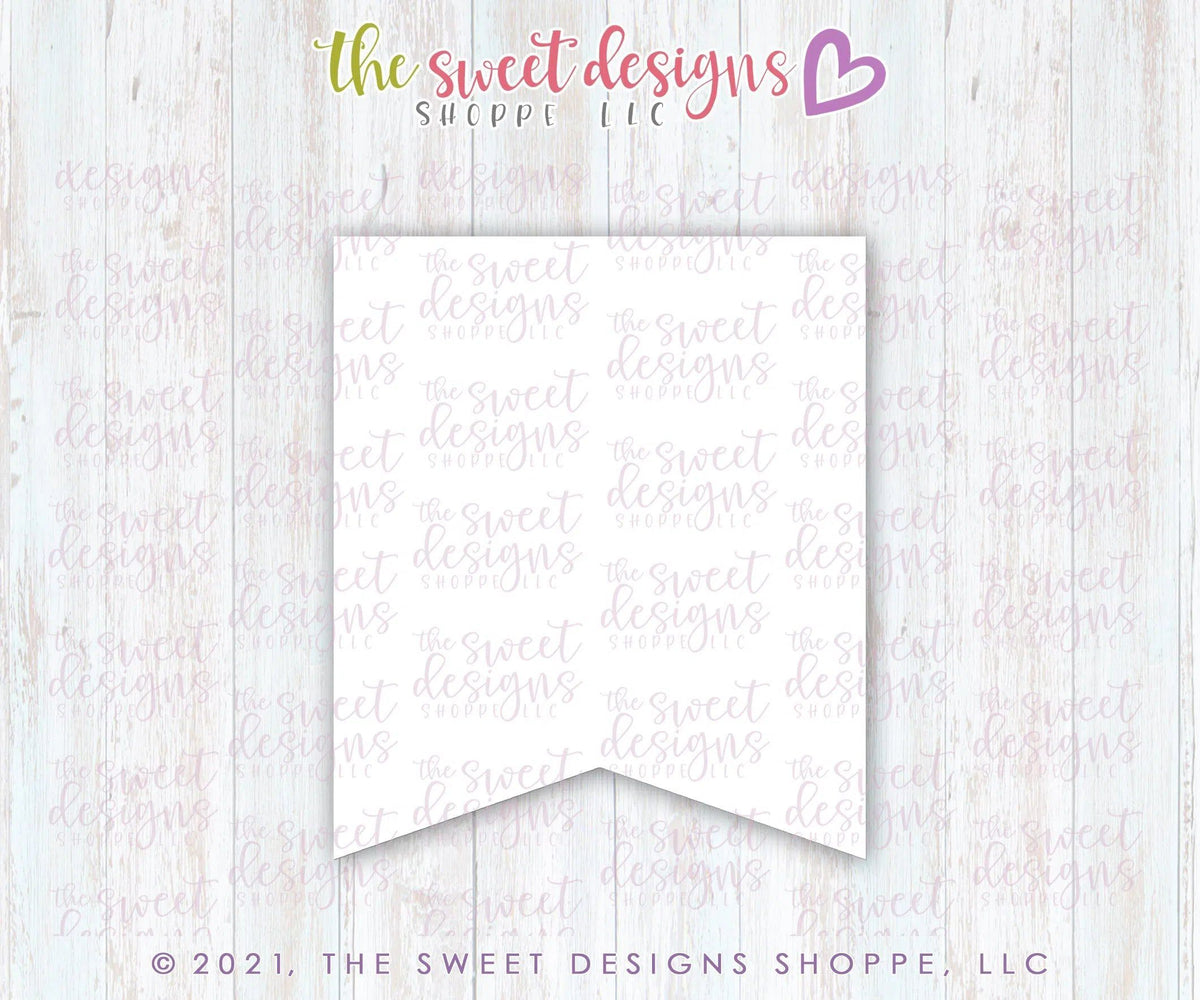 Cookie Cutters - Single Bunting B - Plaque - Cookie Cutter - The Sweet Designs Shoppe - TSDS - - ALL,basic,Basic Shapes,BasicShapes,Birthday,Bunting,Cookie Cutter,Misc,Miscelaneous,Miscellaneous,MOM,Mom Plaque,mother,Mothers Day,Plaque,Plaques,PLAQUES HANDLETTERING,Promocode,STL
