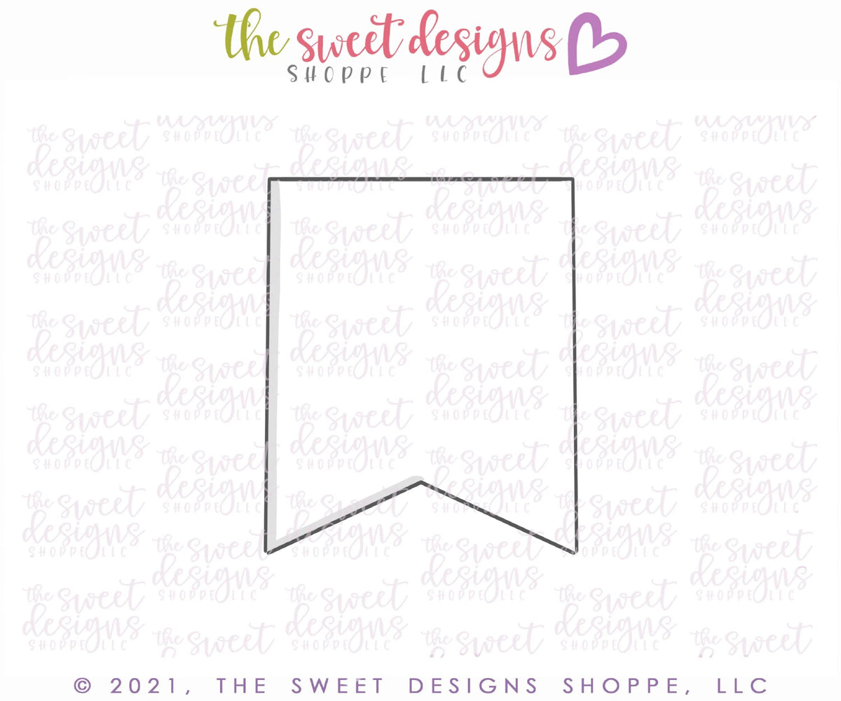 Cookie Cutters - Single Bunting B - Plaque - Cookie Cutter - The Sweet Designs Shoppe - TSDS - - ALL,basic,Basic Shapes,BasicShapes,Birthday,Bunting,Cookie Cutter,Misc,Miscelaneous,Miscellaneous,MOM,Mom Plaque,mother,Mothers Day,Plaque,Plaques,PLAQUES HANDLETTERING,Promocode,STL