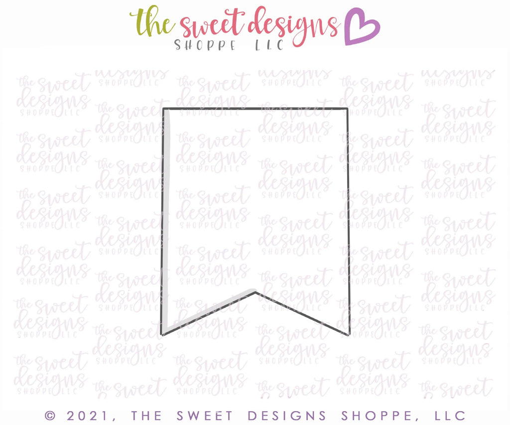 Cookie Cutters - Single Bunting B - Plaque - Cookie Cutter - The Sweet Designs Shoppe - TSDS - - ALL,basic,Basic Shapes,BasicShapes,Birthday,Bunting,Cookie Cutter,Misc,Miscelaneous,Miscellaneous,MOM,Mom Plaque,mother,Mothers Day,Plaque,Plaques,PLAQUES HANDLETTERING,Promocode