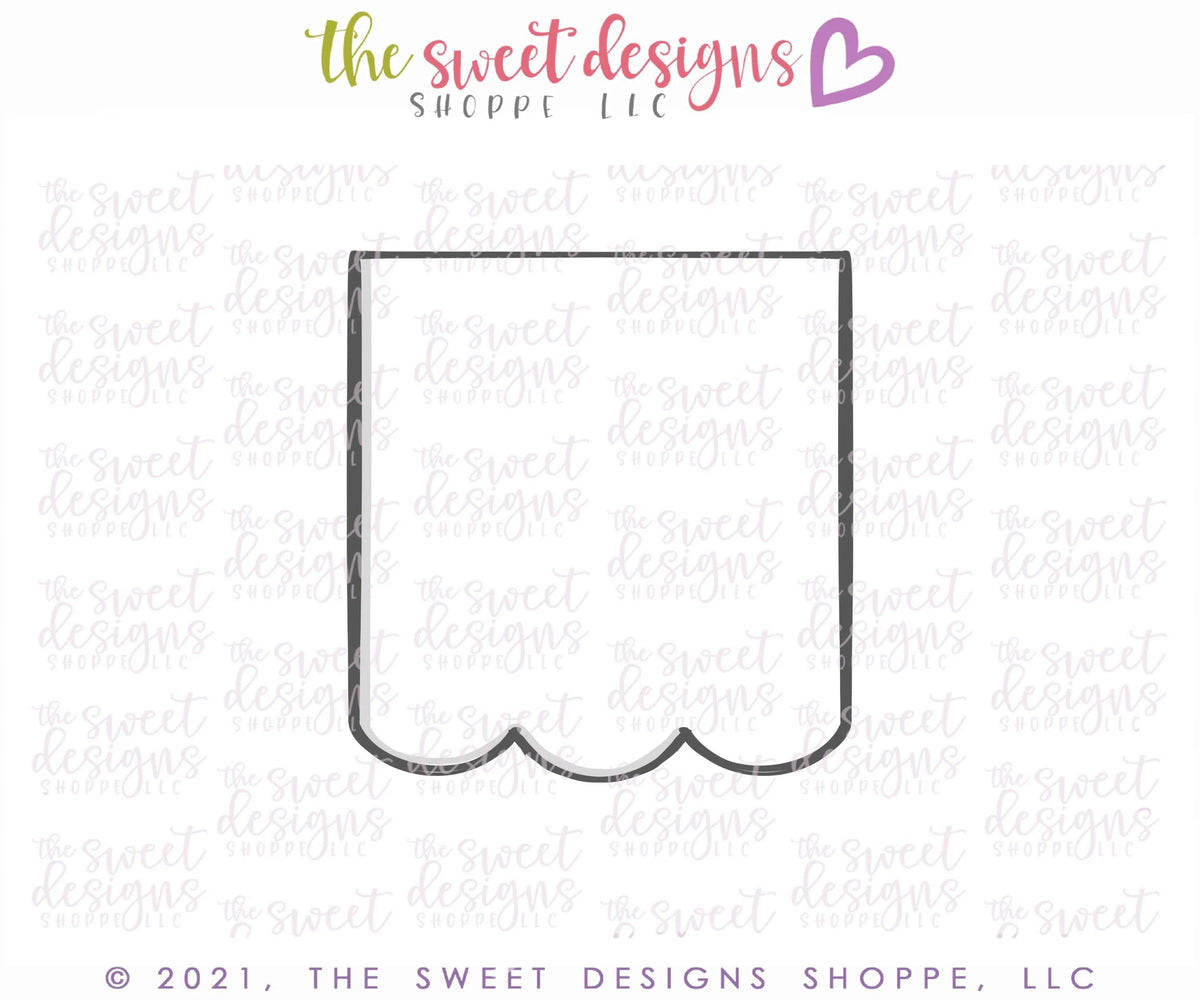 Cookie Cutters - Single Bunting C - Plaque - Cookie Cutter - The Sweet Designs Shoppe - TSDS - - ALL,basic,Basic Shapes,BasicShapes,Birthday,Bunting,Cookie Cutter,Misc,Miscelaneous,Miscellaneous,MOM,Mom Plaque,mother,Mothers Day,Plaque,Plaques,PLAQUES HANDLETTERING,Promocode,STL