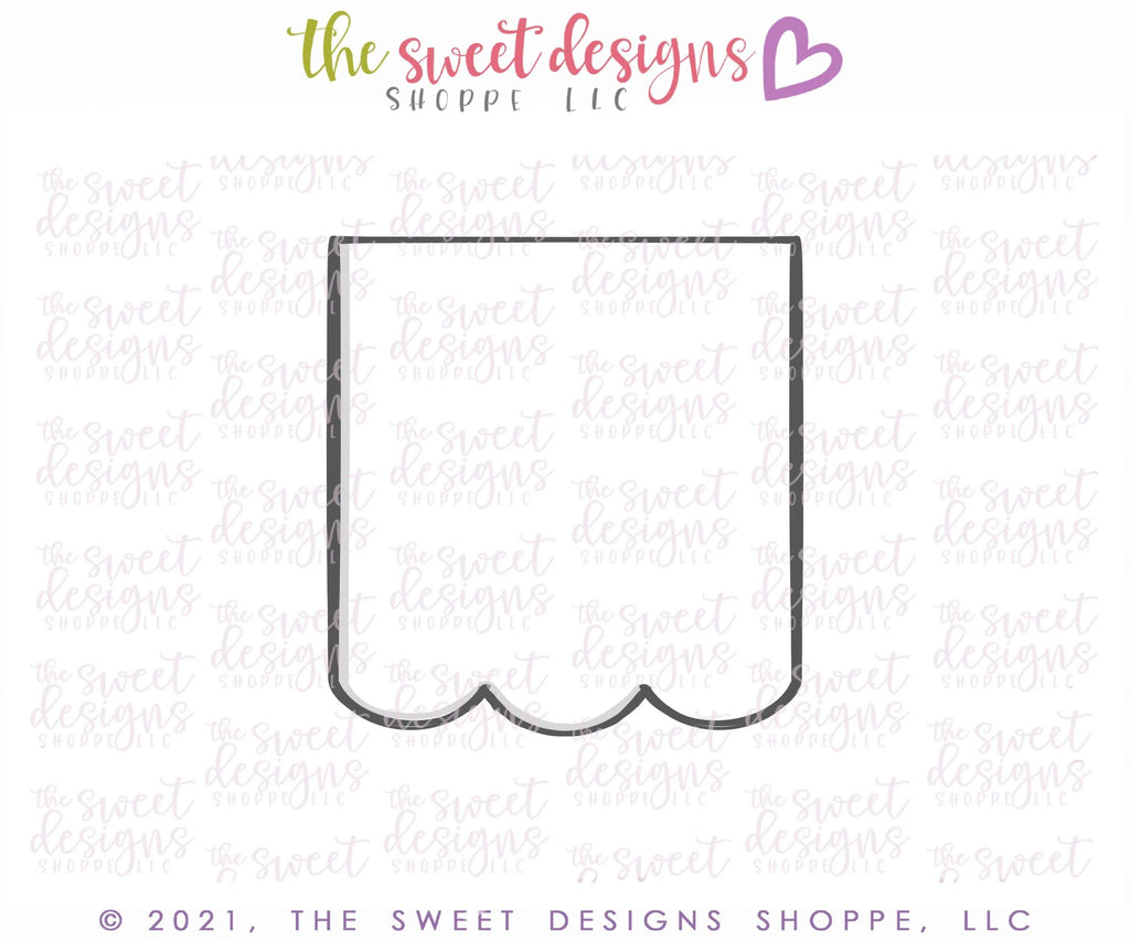 Cookie Cutters - Single Bunting C - Plaque - Cookie Cutter - The Sweet Designs Shoppe - TSDS - - ALL,basic,Basic Shapes,BasicShapes,Birthday,Bunting,Cookie Cutter,Misc,Miscelaneous,Miscellaneous,MOM,Mom Plaque,mother,Mothers Day,Plaque,Plaques,PLAQUES HANDLETTERING,Promocode