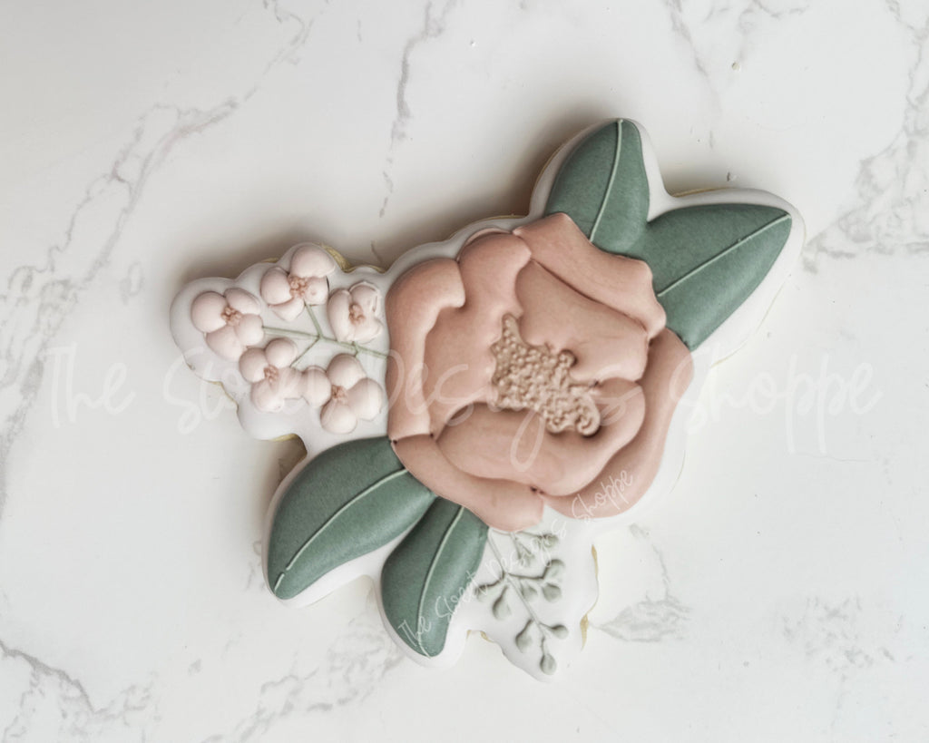 Cookie Cutters - Single Peony Bouquet - Cookie Cutter - The Sweet Designs Shoppe - TSDS - - ALL,Bachelorette,Cookie Cutter,Flower,Flowers,Leaves and Flowers,Married,Nature,Promocode,STL,Wedding