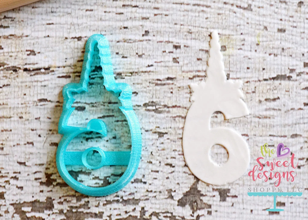 Cookie Cutters - Six Unicorn v2- Cookie Cutter - Sweet Designs Shoppe - - ALL, Birthday, Cookie Cutter, fantasy, Fonts, Kids / Fantasy, lettering, number, Promocode