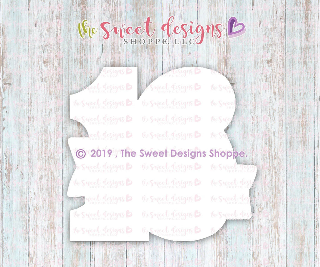 Cookie Cutters - Sixteen / Eighteen with Ribbon - Cookie Cutter - The Sweet Designs Shoppe - - 16, 18, Accesories, ALL, Birthday, Cookie Cutter, Fonts, kids, Lettering, letters and numbers, number, Promocode, sixteen, sweet sixteen