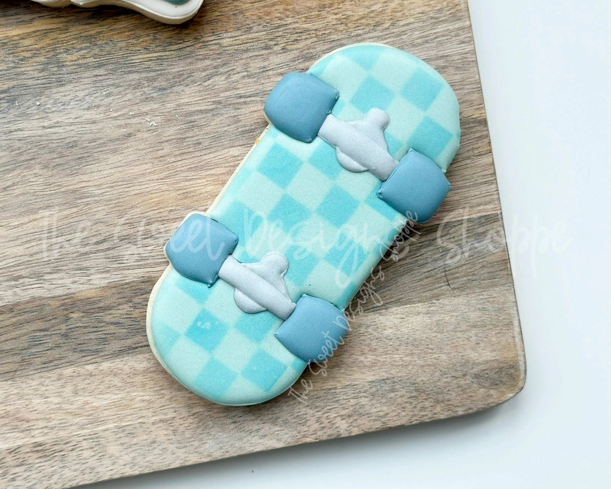 Cookie Cutters - Skateboard - Cookie Cutter - The Sweet Designs Shoppe - TSDS - - Accesories,ALL,Cookie Cutter,dad,Father,Fathers Day,grandfather,Hobbies,kids,Kids / Fantasy,Misc,Miscelaneous,Miscellaneous,Promocode,sport,sports,STL,Summer,transportation