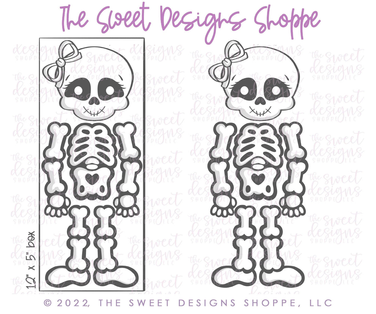 Cookie Cutters - Skeleton with Bow Set - Set of 4 - Cookie Cutters - The Sweet Designs Shoppe - TSDS - - ALL,Cookie Cutter,dia de los muertos,Dia de Muertos,halloween,Halloween set,Halloween Sets,mexico,Promocode,regular sets,set,sets,STL
