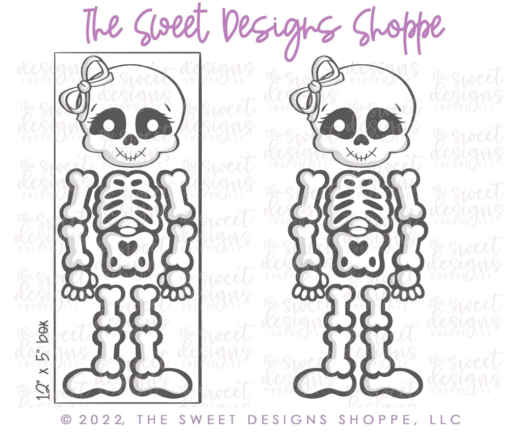 Cookie Cutters - Skeleton with Bow Set - Set of 4 - Cookie Cutters - The Sweet Designs Shoppe - TSDS - - ALL,Cookie Cutter,dia de los muertos,Dia de Muertos,halloween,Halloween set,Halloween Sets,mexico,Promocode,regular sets,set,sets,STL