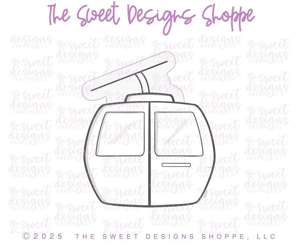 Cookie Cutters - Ski Gondola - Cookie Cutter - The Sweet Designs Shoppe - TSDS - - ALL,Christmas,Christmas / Winter,Cookie Cutter,Misc,Miscelaneous,Miscellaneous,Mountain,nature,new,Promocode,Ski,STL