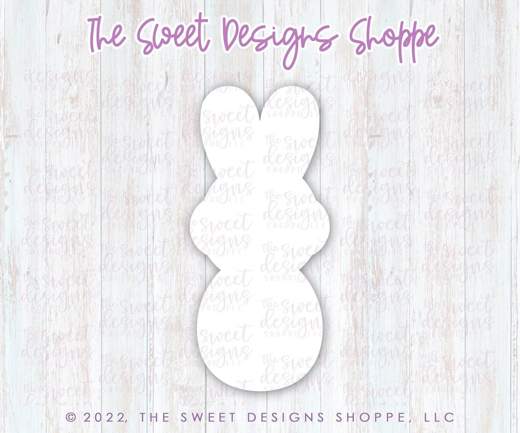 Cookie Cutters - Skinny Bunny Marshmallow with Glasses - Cookie Cutter - The Sweet Designs Shoppe - TSDS - - ALL,Animal,Animals,Animals and Insects,Cookie Cutter,easter,Easter / Spring,peep,peeps,Promocode