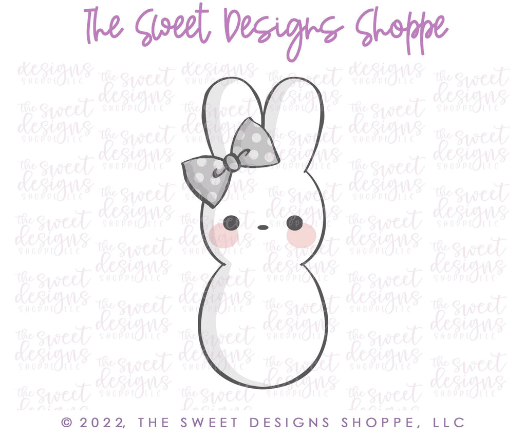 Cookie Cutters - Skinny Girly Bunny Marshmallow - Cookie Cutter - The Sweet Designs Shoppe - - ALL, Animal, Animals, Animals and Insects, Cookie Cutter, easter, Easter / Spring, peep, peeps, Promocode