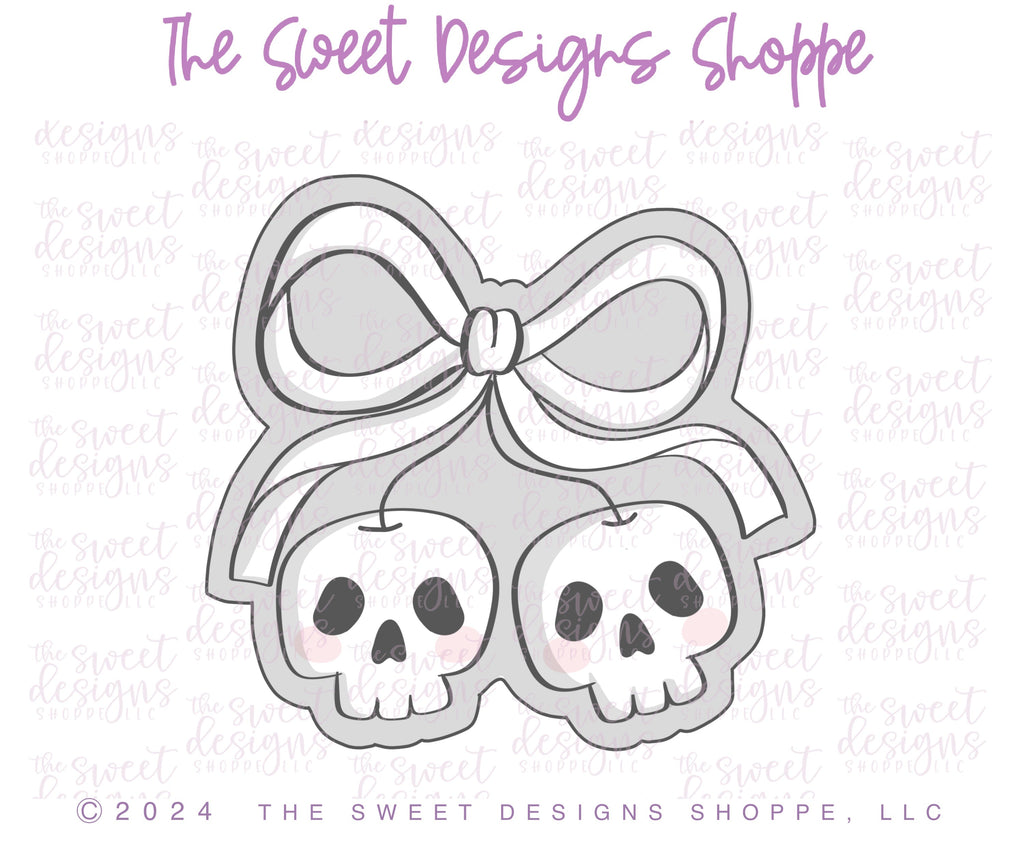 Cookie Cutters - Skull Cherries - Cookie Cutter - The Sweet Designs Shoppe - - ALL, Cookie Cutter, halloween, new, Promocode